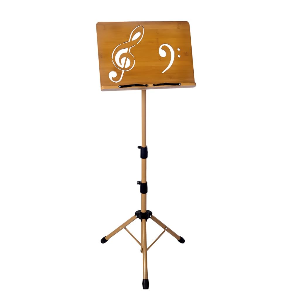 Amazon | PonyLes 譜面台 木製 折りたたみ 軽量 コンパクト 高さ70